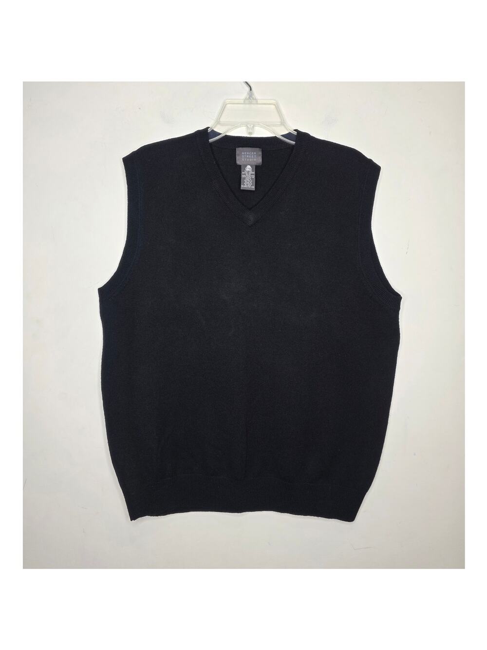 Mercer Studio black merino wool sweater vest - medium - corpcore office